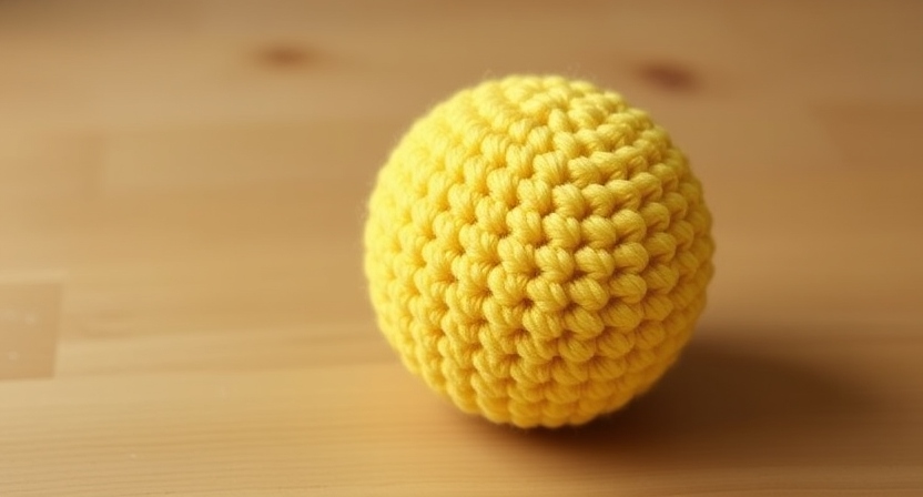amigurumi bola amarilla